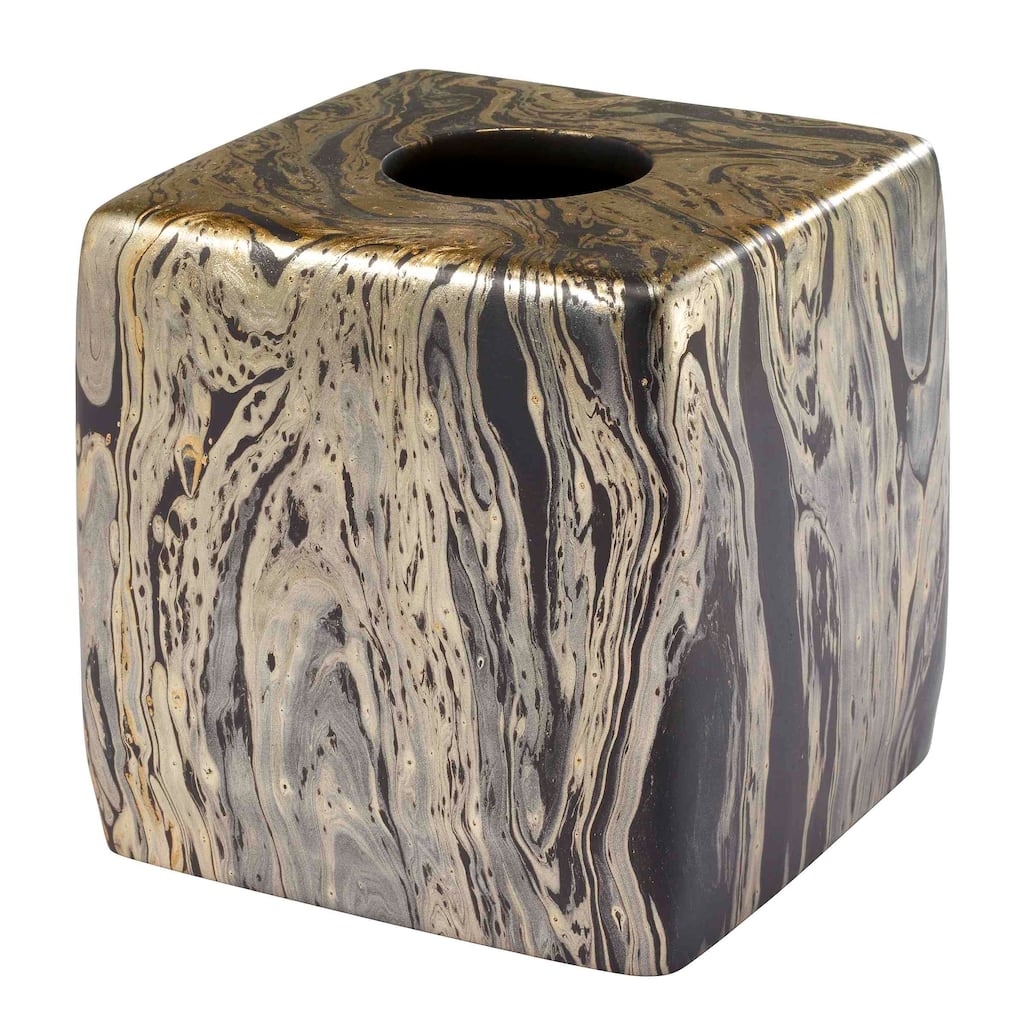 Nicole Miller Harper Tissue Cover - Black - Tissue Cover