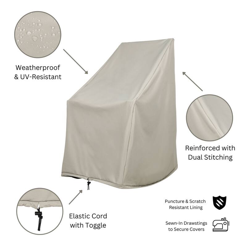SnugShield Waterproof Rocking Chair Cover 45.25"H x 34.25"D x 27.25"W
