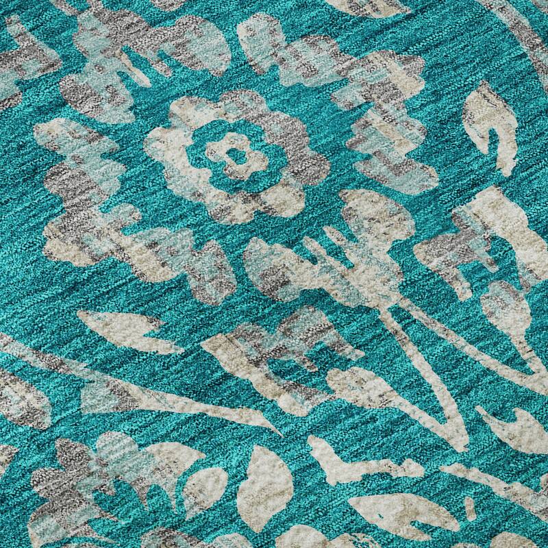 Premium Washable Super Soft Floral Damask Mayfield Rug