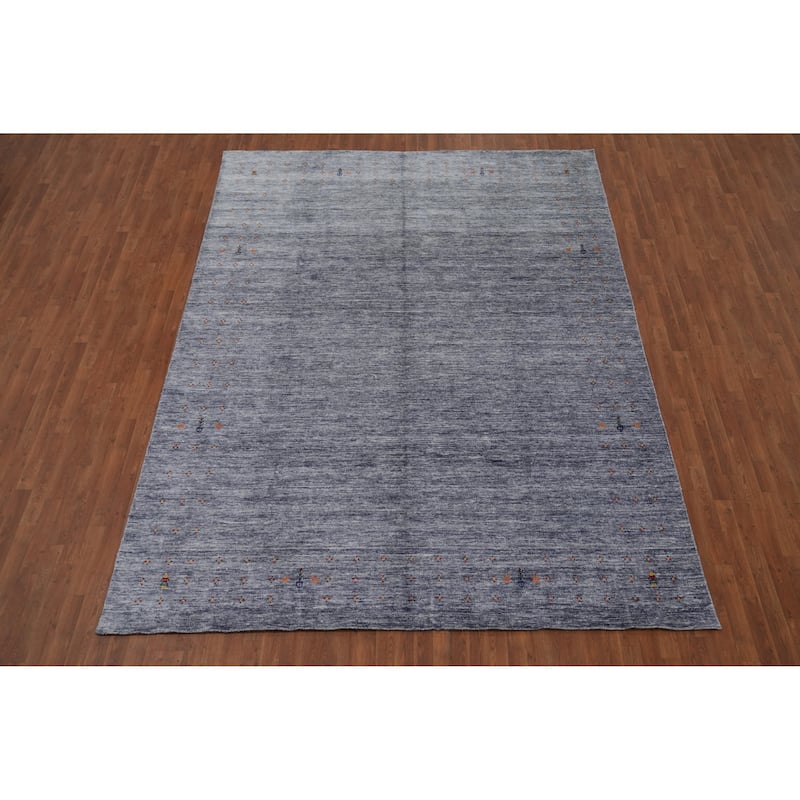 Hand Knotted Oriental 100% Wool Carpet Tribal Animal Pictorial Purples Gabbeh Area Rug - 12' 1'' X 9' 0''