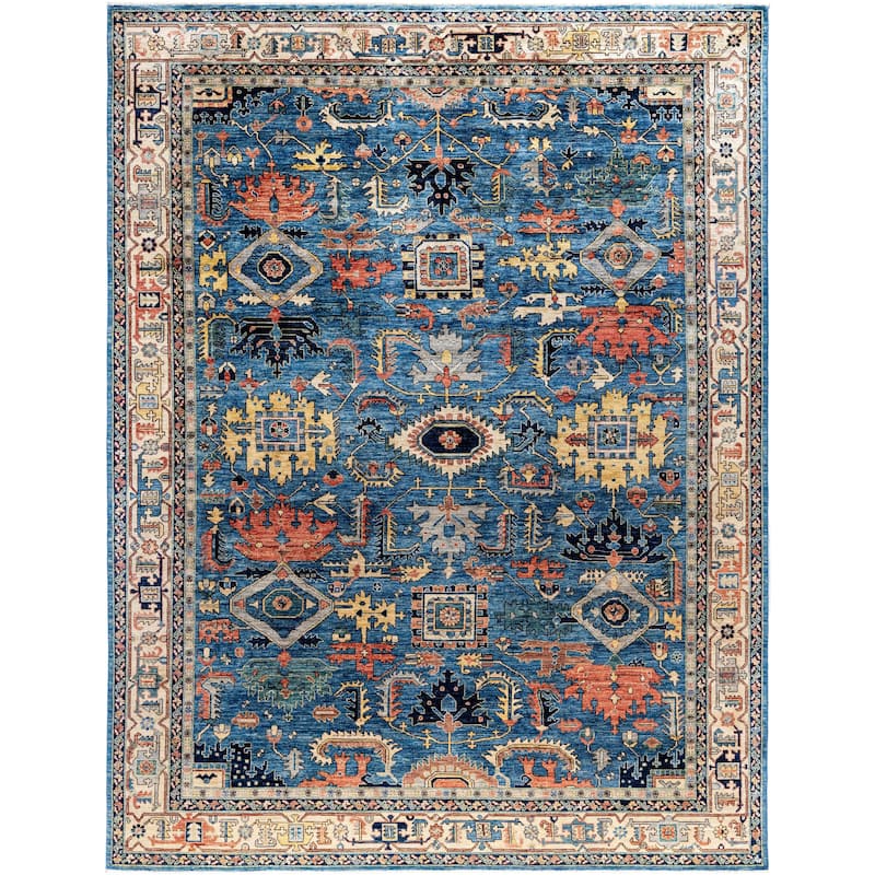 Serapi One-of-a-Kind Hand-Knotted Area Rug - Blue - 8' 11" x 11' 9"