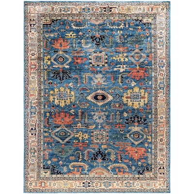 Serapi One-of-a-Kind Hand-Knotted Area Rug - Blue - 8' 11" x 11' 9"