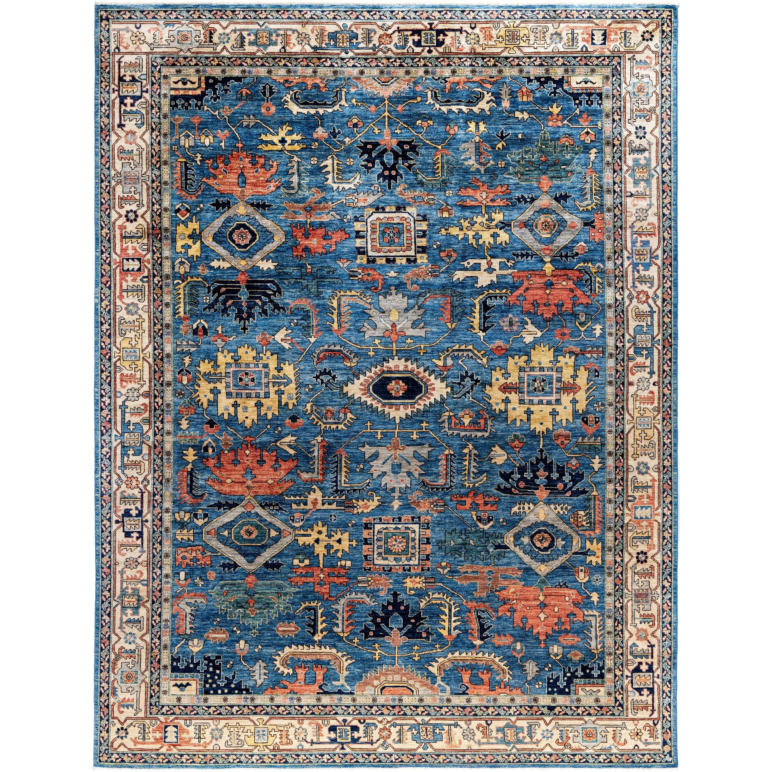 Serapi One-of-a-Kind Hand-Knotted Area Rug - Blue - 8' 11" x 11' 9"