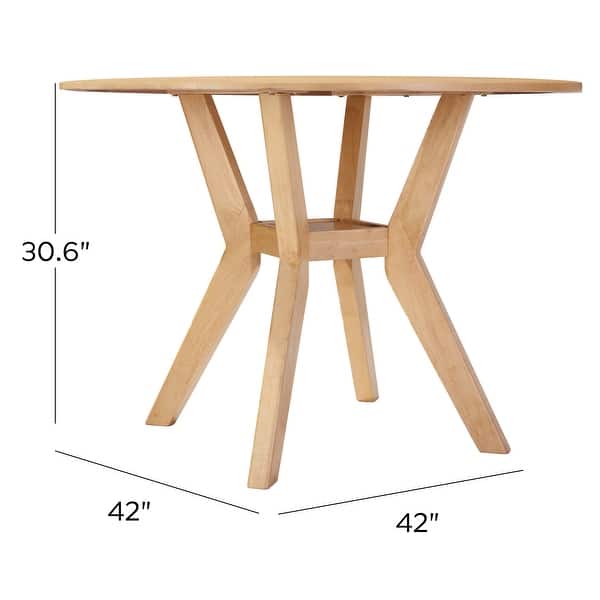 dimension image slide 0 of 2, 42" Solid Wood Dining Table