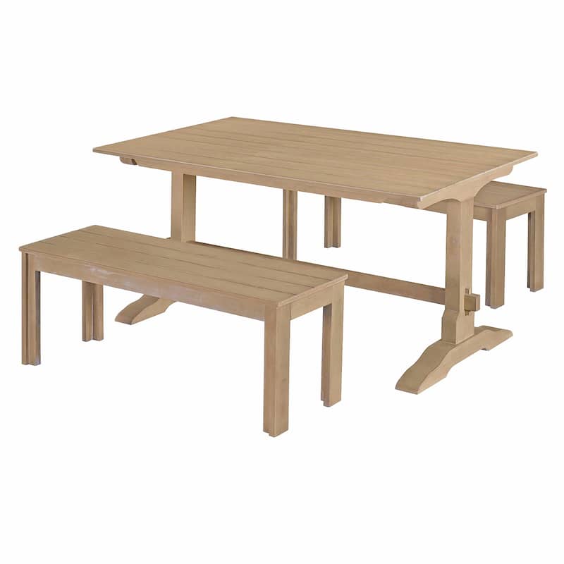 3-Piece Rustic Retro Dining Table and Chair Sets Home Party Dining Table and Chair Sets for Kitchen Garden Dining Room