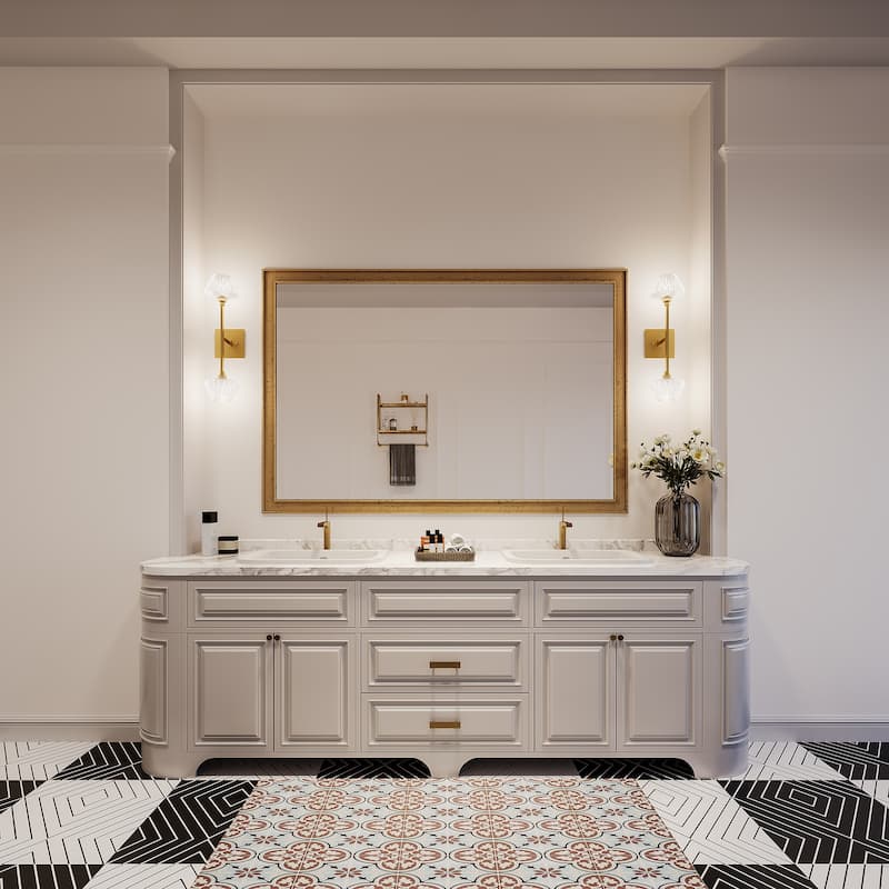 Vincenzina 2-light Modern Gold Sconce Dimmable Wall Torchiere with UL