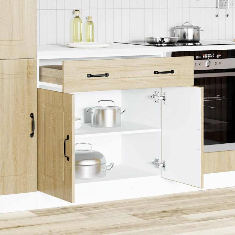 vidaXL Kitchen Base Cabinet Sonoma oak Engineered wood Medium - 18.1 x 31.5 x 32.1