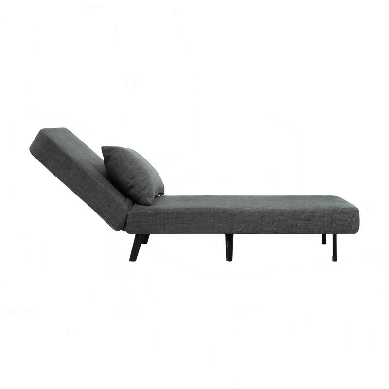 Versatile Foldable Linen Chair Bed with Detachable Pillow for Various Rooms