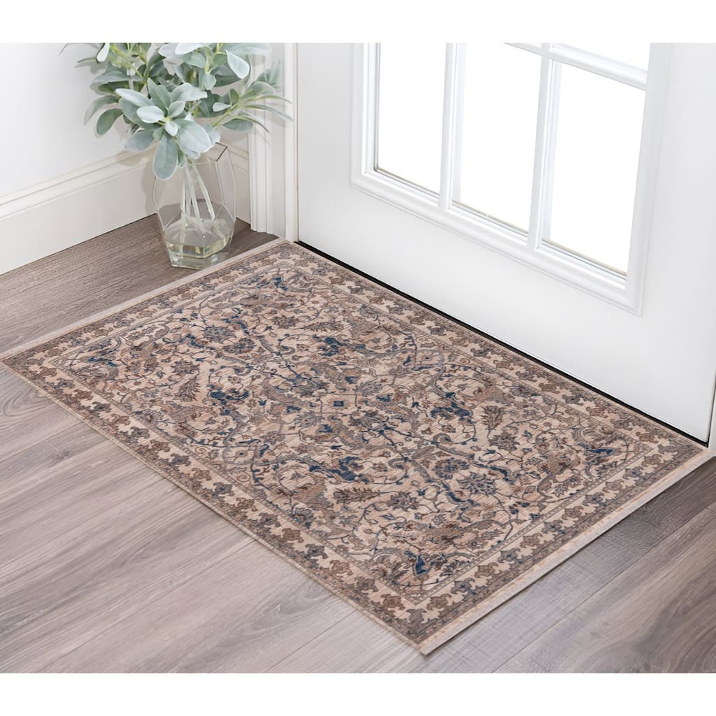 HomeRoots Oriental Traditional Rectangle Area Rug - 36.00 in. x 24.00 in. x 0.24 in.