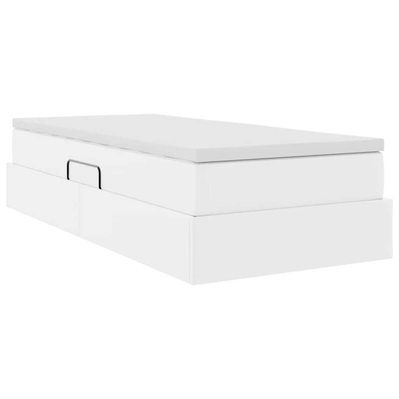 vidaXL Storage Bed with Mattress in Faux Leather