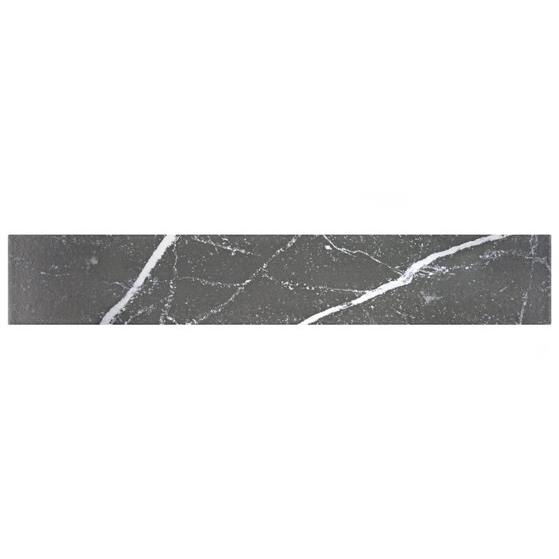 Merola Tile Tinos Black 3.13" x 17.38" Porcelain Floor and Wall Tile