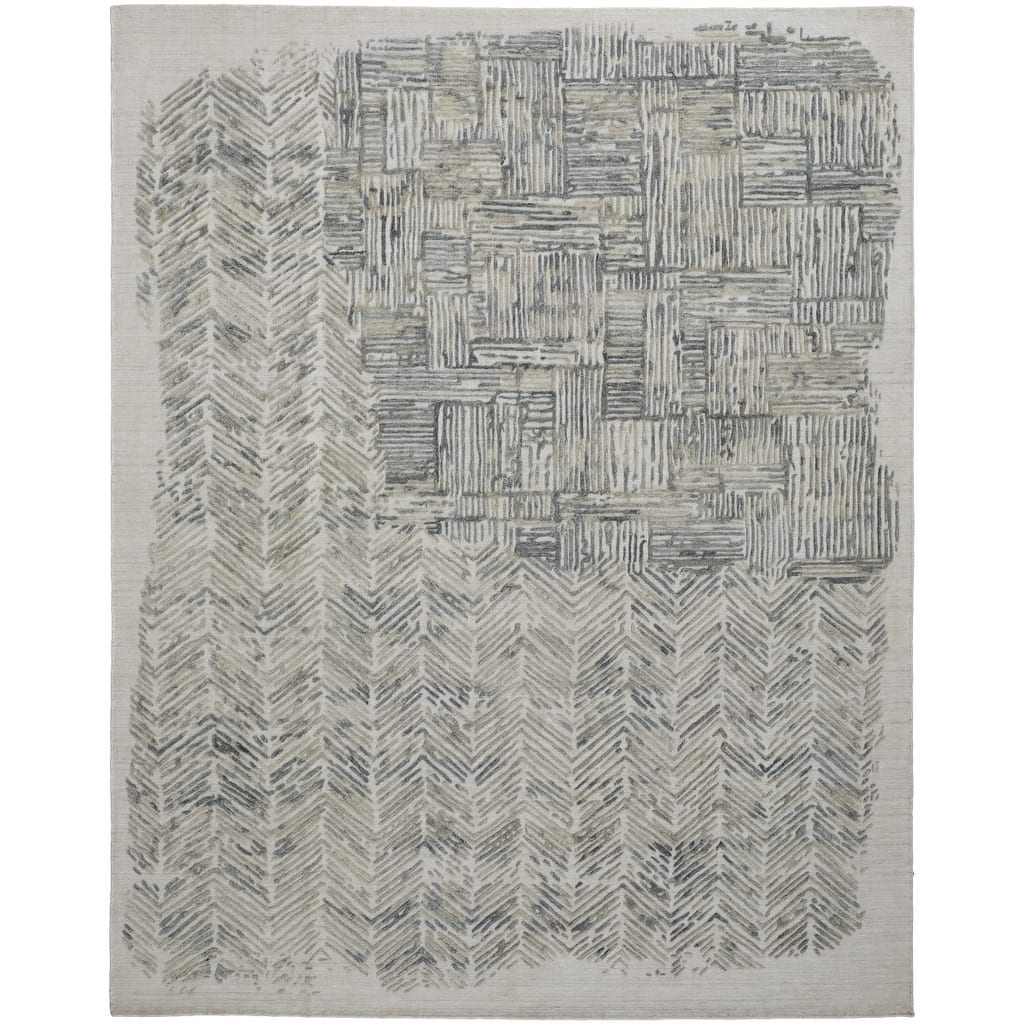 Sofak Abstract Woven Area Rug By HomeRoots - 2' x 3'
