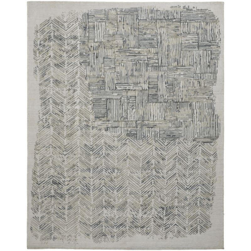 Sofak Abstract Woven Area Rug By HomeRoots - 2' x 3'