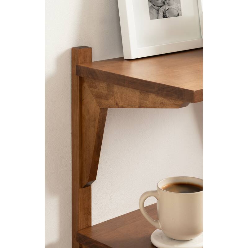 Kate and Laurel Meridien Floating Side Table Wood