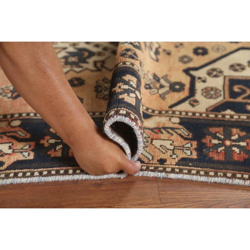 Bakhtiari Persian Vintage Area Rug Handmade Wool Carpet - 5'1" x 9'11"