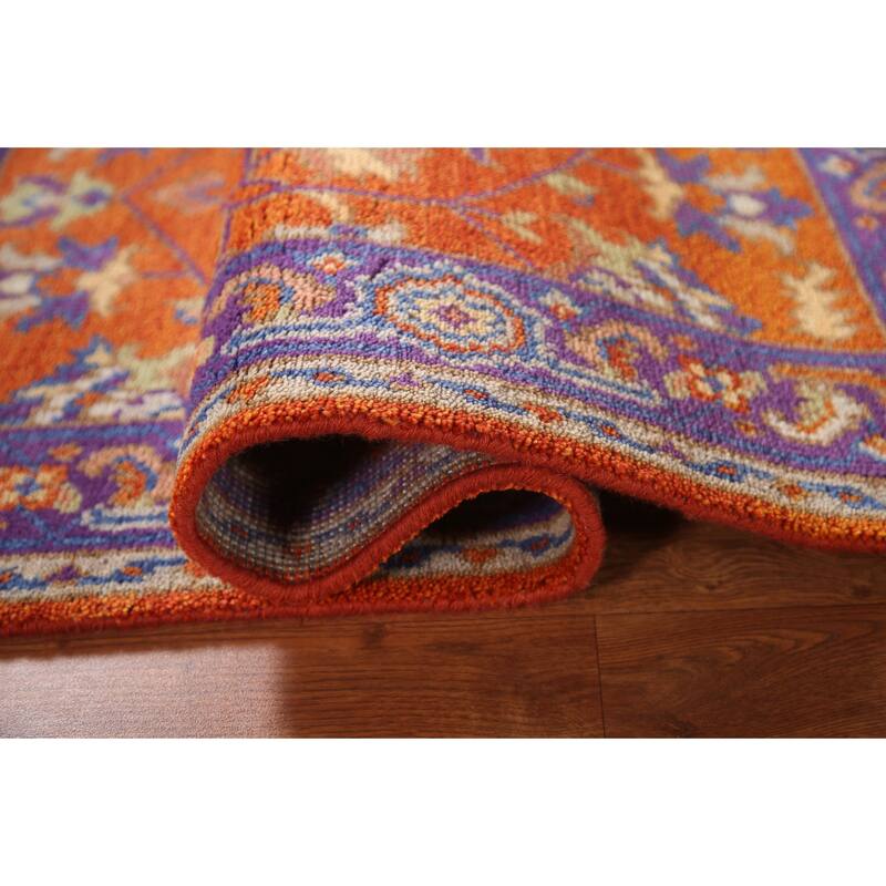Heriz-Serapi Oriental Accent Rug Handmade Grey Wool Carpet - 3'0"x 4'11"