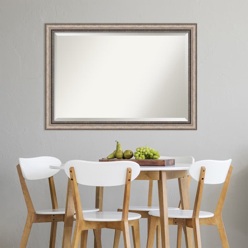 Beveled Wall Mirror - Lyla Ornate Silver Frame - Lyla Ornate Silver