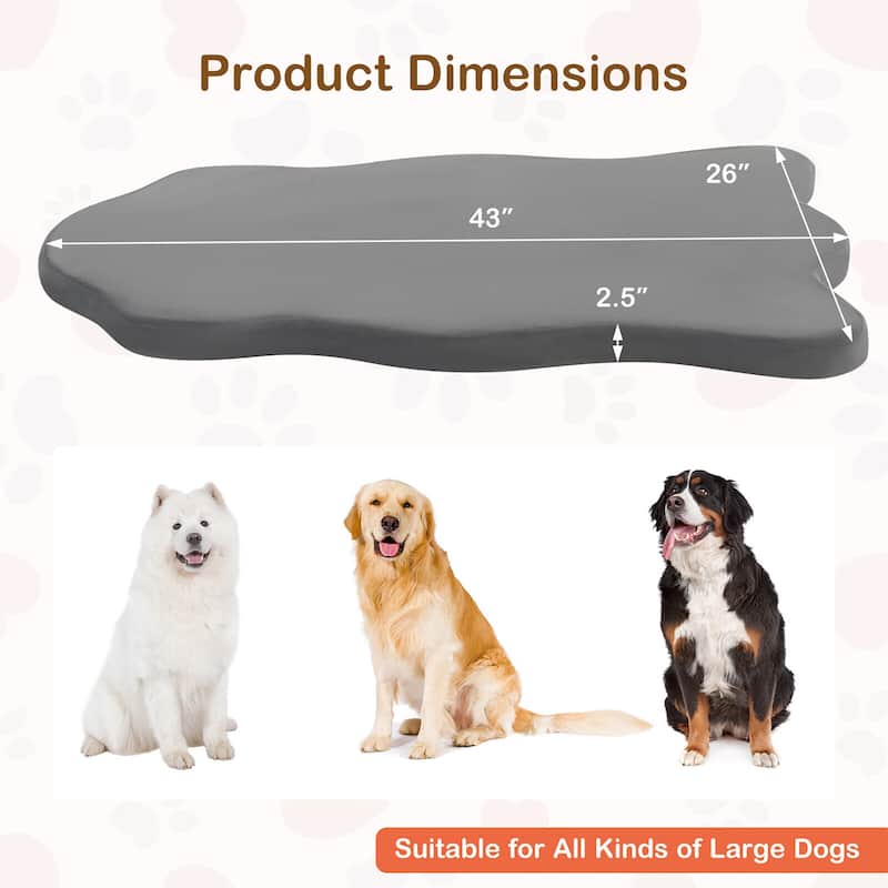 Gymax Dog Sleeping Mat Waterproof Dog Crate Pad Bed Mat with Memory