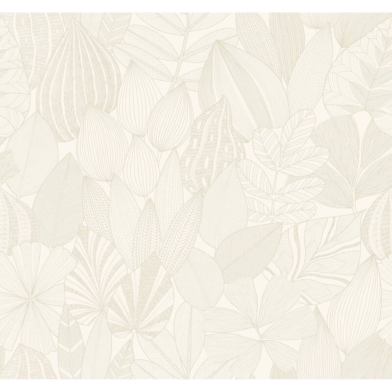 A-Street Prints Mathias Pearl Botanical Wallpaper