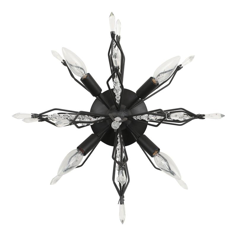 Varaluz Orbital 4-Light Semi-Flush Wall Sconce/Ceiling Light - Carbon
