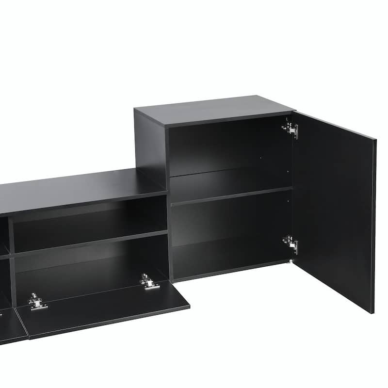 Glossy TV Stand with Spacious Storage