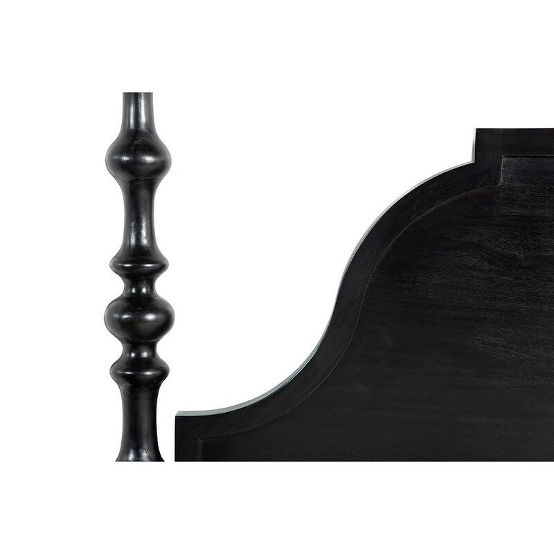 Furniture Classics Paul Black Mahogany Four Poster King Bed Turned Legs