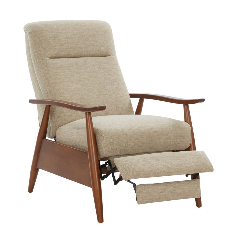 Taylor Wood Arm Push Back Recliner in Performance Fabric by Greyson Living