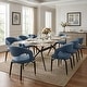 preview thumbnail 129 of 131, Elega Modern Sintered Stone Dining Table Modern Trestle Base Powder-Coated Steel Frame Kitchen Table - 47"-71"