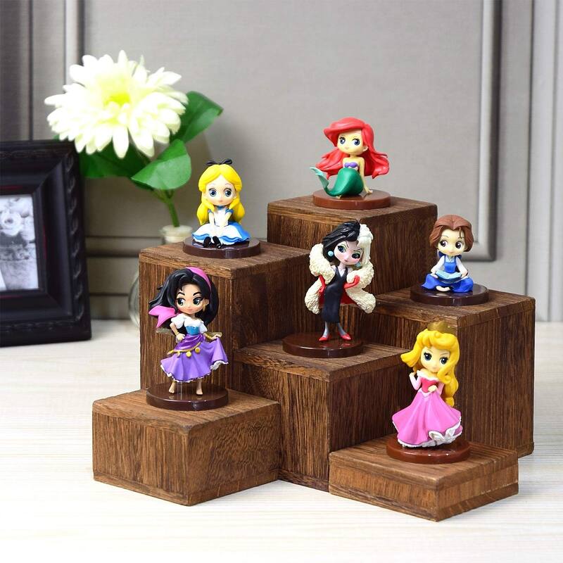 Wooden 6 Pcs Square Risers for Display Jewelry - S