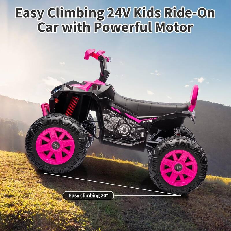 2-Seater Kids Ride-On ATV, 24V Electric Quad 4 Wheeler with 800W Motors