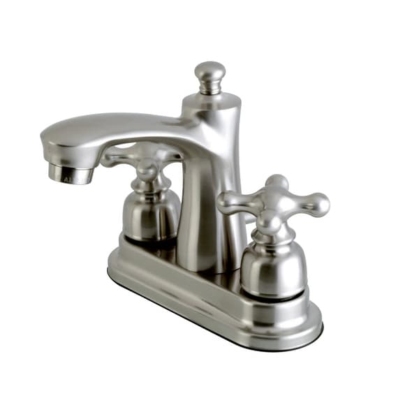 Kingston Brass FB762.AX Victorian 1.2 GPM Centerset Bathroom Faucet with Pop-Up Drain Assembly and Metal Cross Handles