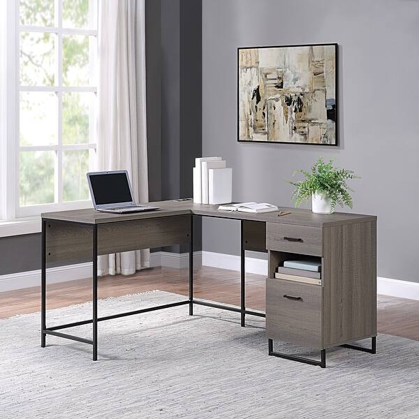slide 2 of 12, Hagney Lane L-Shape Desk