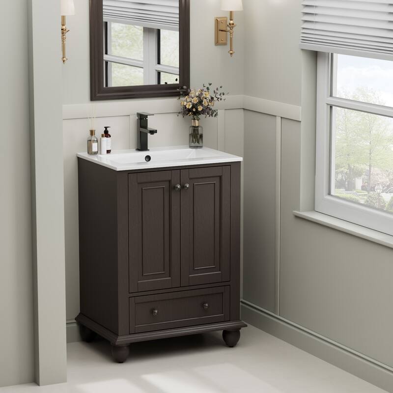 Bathroom Vanity with Sink Combo Set, Free Standing Bathroom Storage Cabinet