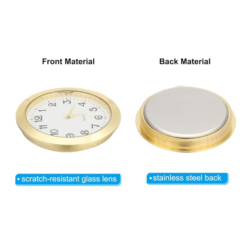 2-1/8 Inch 55mm Quartz Arabic Clock Insert, 2Pcs Fit 45mm/1.77 Inch