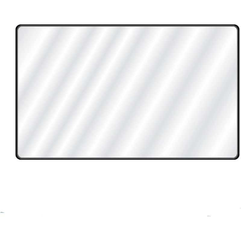 Raven Rectangular Metal Framed Wall Mounted LED Bathroom Vanity Mirror in Black - 60x36