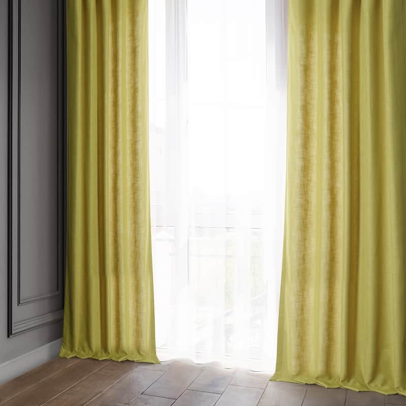 Exclusive Fabrics Classic Faux Linen Curtain (1 Panel)