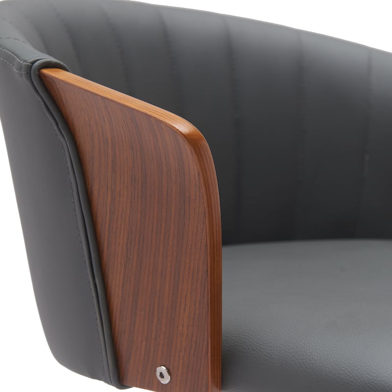 Diana Upholstered Wood Bar or Counter Height Swivel Stool