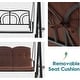 preview thumbnail 12 of 29, MCombo 3 Seat Patio Swings with Canopy, Adjustable Canopy Swing Sets for Backyard, Poolside, Balcony 4092