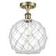 Option Antique Brass / Clear Glass with White Rope