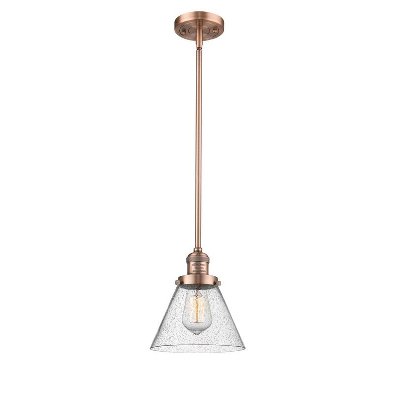 Innovations Lighting Large Cone Single Light 8" Wide Mini Pendant with