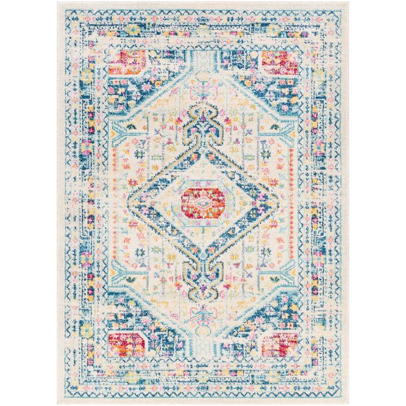 The Curated Nomad Shratton Distressed Persian Medallion Area Rug