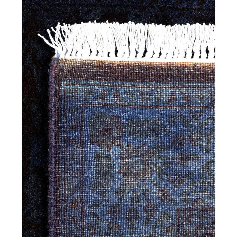 Overdyed One-of-a-Kind Hand-Knotted Runner Rug - Purple - 2' 7" x 16' 6"