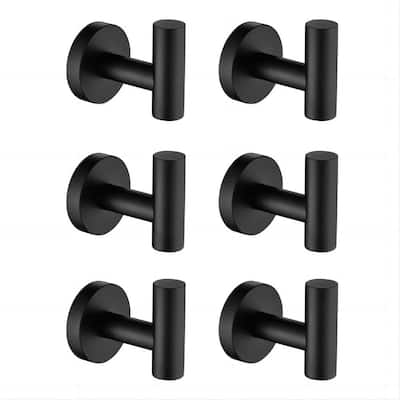 Topcraft 6-Piece Stainless Steel Wall Mounted Bathroom Hook Set