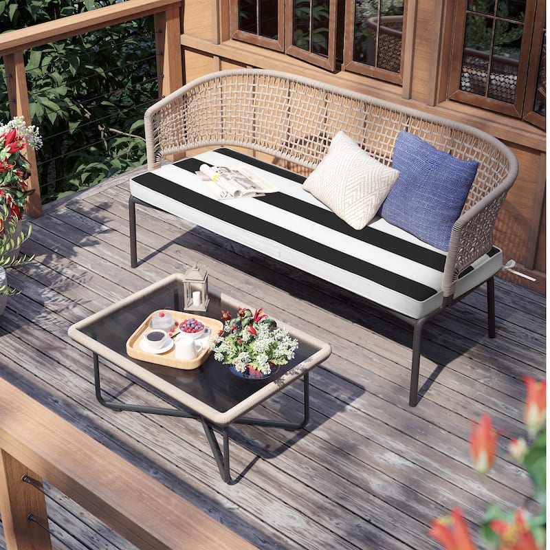 Pellebant Outdoor Settee Bench Cushion for Patio Swing Loveseat - 1PC