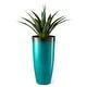 preview thumbnail 35 of 47, Glitzhome 30"H Set of 2 Oversized Gradient Cobalt Blue/Turquoise/Red Tall Plastic Planter