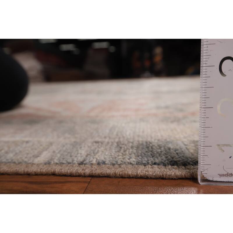 Vegetable Dye Grey Oushak Turkish Large Rug Hand-Knotted Wool Carpet - 10'1"x 14'3"