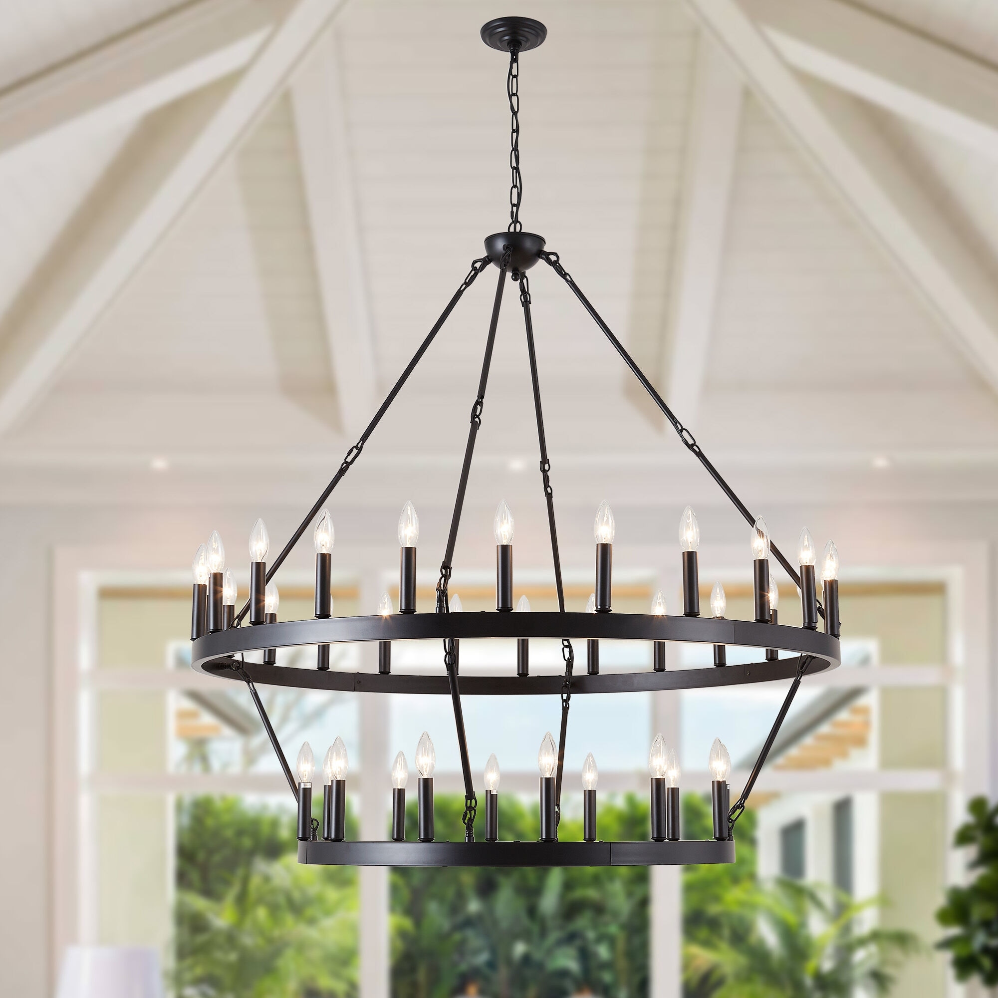 36 wagon wheel chandelier discount