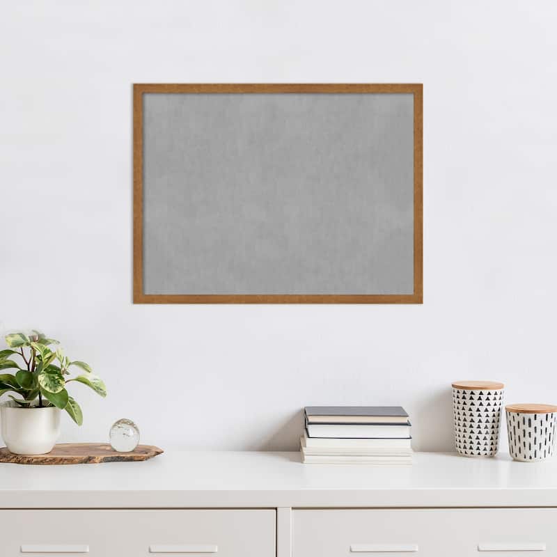 Amanti Art Carlisle Blonde Narrow Framed Magnetic Board