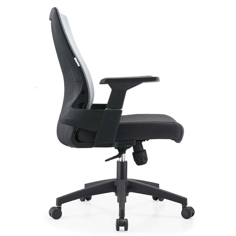 Brio Modern Ergonomic Office Desk Chair with Adjustable Height, Swivel, Breathable Fabric, Durable ABS Frame, Easy Assembly