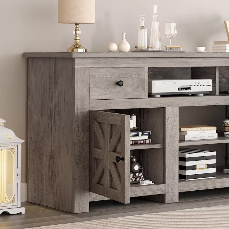 Farmhouse TV Stand W/ Storage Drawer for TVs Up to 80" - 73 inches